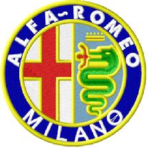 5 inch round classic Alfa Romeo logo with Milano