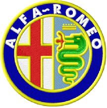 5 inch round Classic Alfa Romeo Logo